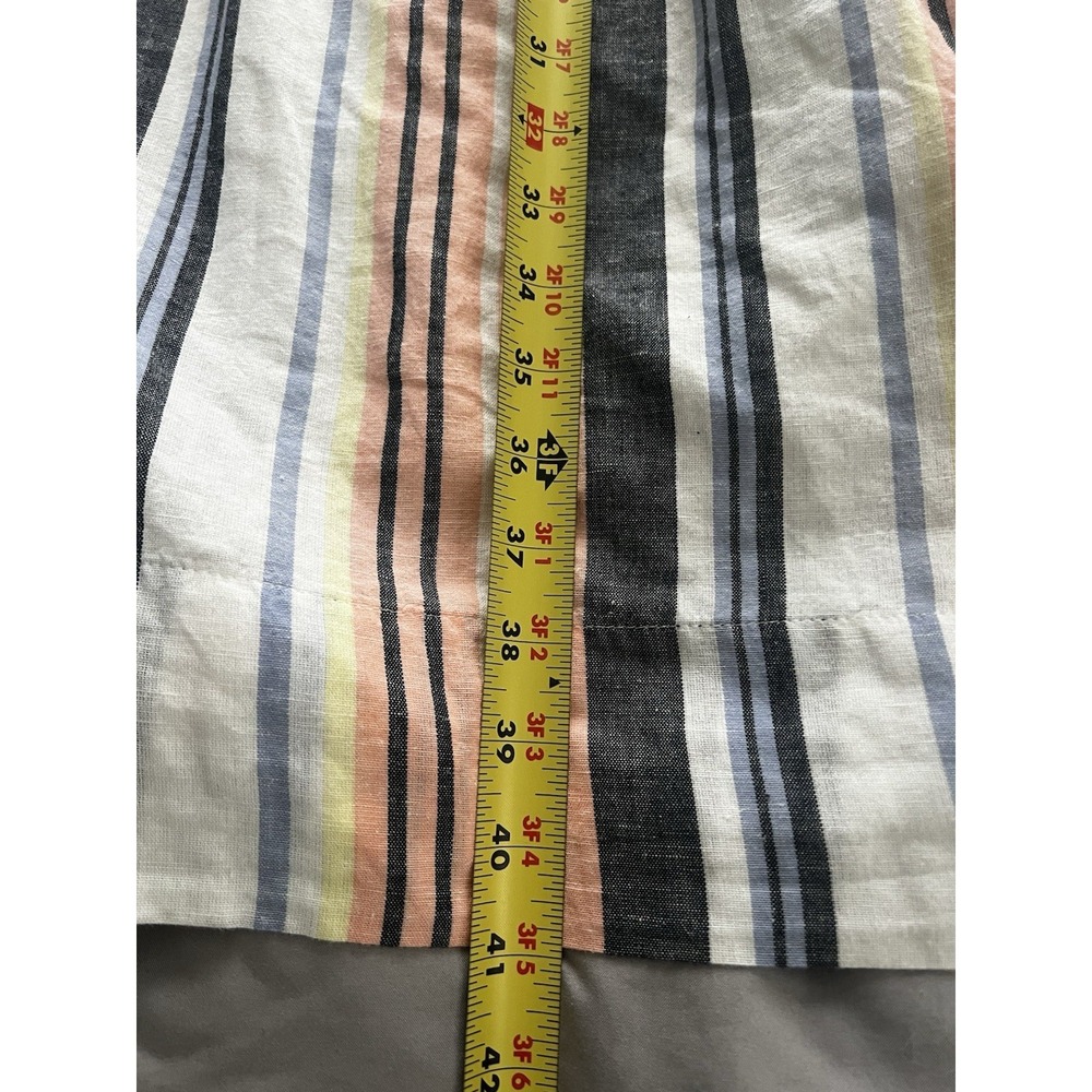 Free People Large Lilah Cotton Multi Striped Pleated Dress Lined Strapless (144) - Picture 5 of 14